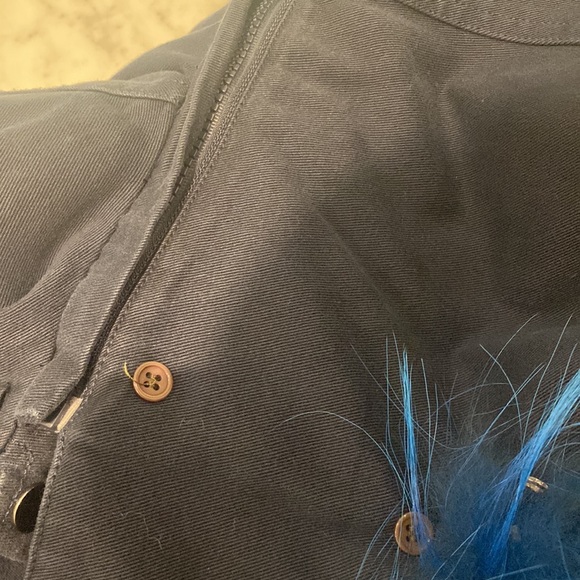 Jocelyn blue real fur jacket sz small - Picture 5 of 5